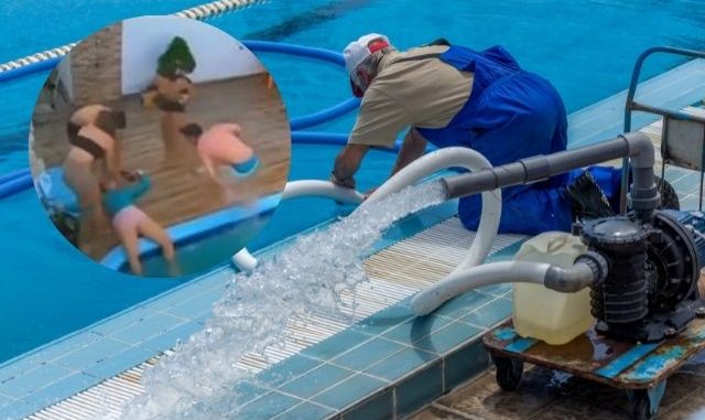 EN VIDEO: A María se le quedó el pelo atascado en la piscina y la salvaron cortándoselo con cuchillo