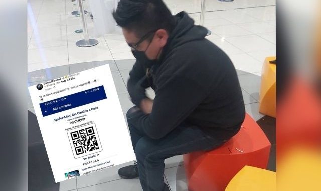 La tristeza de Daniel: Se puso a chicanear la boleta de ‘Spider-man’ y se la robaron
