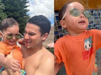 Qué sencillez: La dicha de Máximo, hijo de Pipe Bueno, jugando en el agua