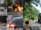 3 camiones incinerados en vías de Antioquia en 2 días