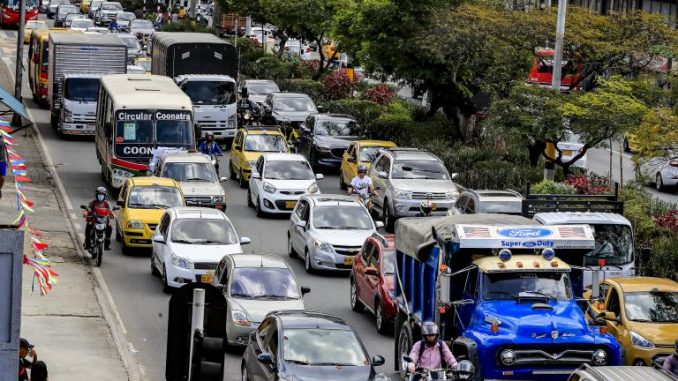 Congestiones viales en Medellín