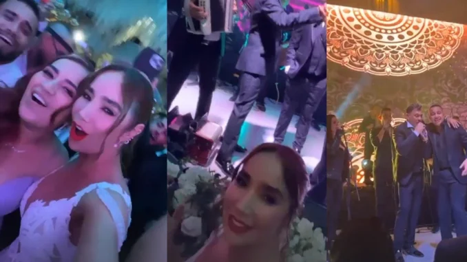 Paola Jara y Jessi Uribe celebraron su boda con parranda vallenata