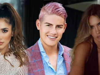 Daniela Ospina, James Rodríguez y Shannon de Lima