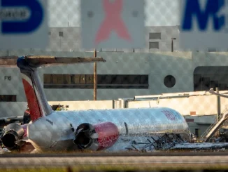Avión se incendió en Miami