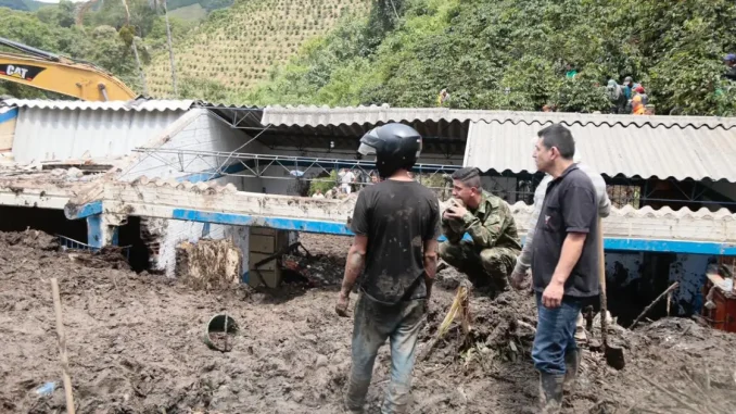 Deslizamiento de tierra en Andes
