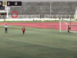 La pelota terminó en la tribuna
