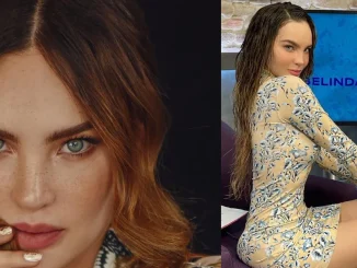 Belinda apareció con el cabello corto y rosado