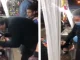 Político besa a un maniquí