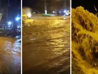 Las lluvias inundaron la autopista Norte y algunos barrios de Copacabana