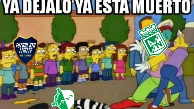 Los mejores memes del partido entre Nacional y Cali.