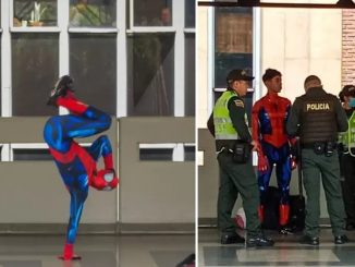 Spiderman en el Metro de Medellín