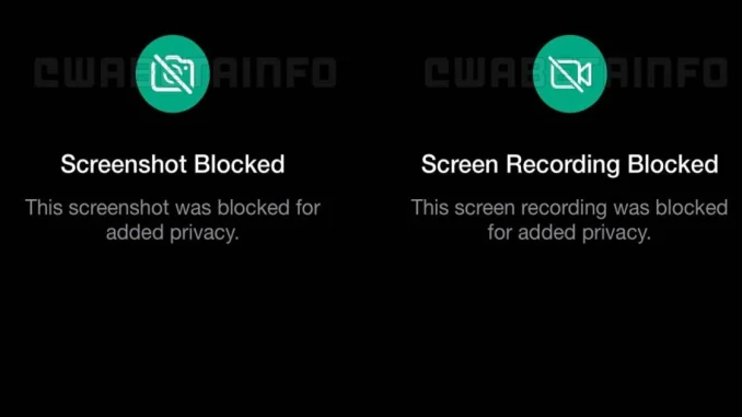 Whatsapp ahora restringirá pantallazos a ciertos chats