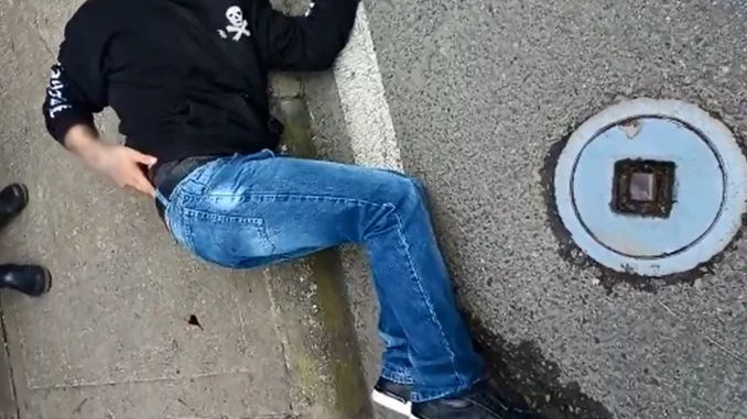El presunto ladrón terminó lesionado.