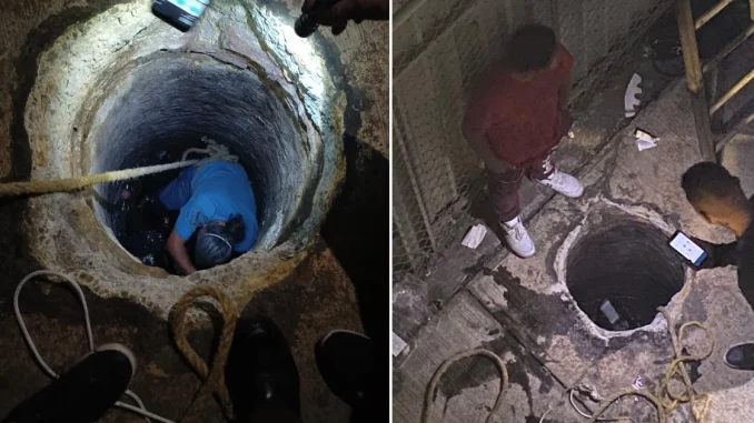 Mujeres caen por una alcantarilla en México