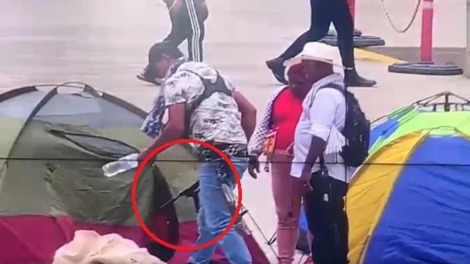 Investigan a manifestante que tendría presunto fusil afuera de EPM