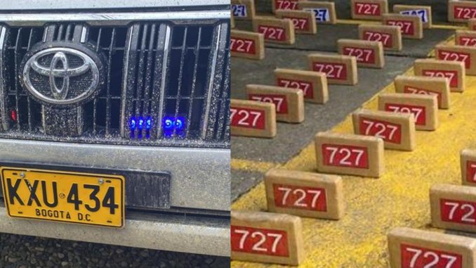 En la camioneta se hallaron 168 paquetes de cocaína