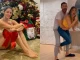 Cristina Hurtado se envolvió en papel de regalo para su esposo en Navidad