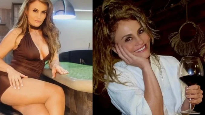 Aura Cristina Geithner posó con sensual traje de Mamá Noel