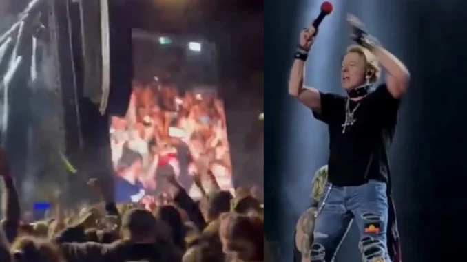 Mujer asegura que Axl Rose lanzó un micrófono y la golpeó