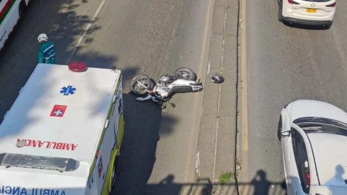 Accidente en la autopista Norte