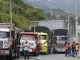 Este es el panorama en el Peaje Aburrá, por la protesta de los transportadores por el alza de peajes.