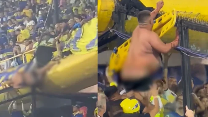 El hombre permaneció poco más de media hora atrapado entre el alambre de púas.