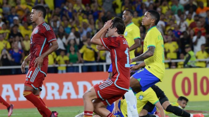 Partido Colombia vs. Brasil en Campeonato Sudamericano Sub-20.