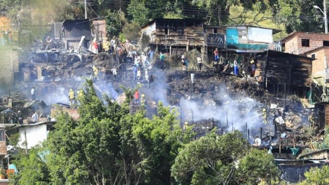Incendio en Medellín