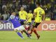 El partido entre Colombia y Brasil fue parejo.