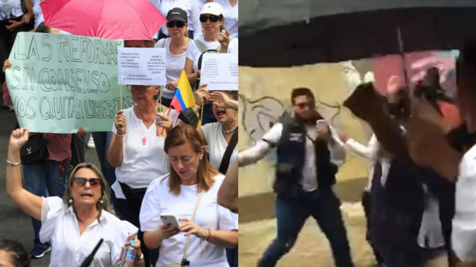 La marcha fueron opacadas por hechos de violencia contra periodistas, ciudadanos y funcionarios de la Alcaldía.