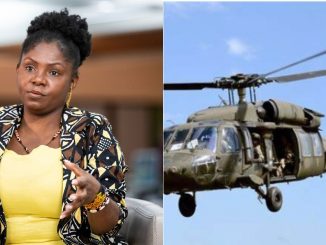 Francia Márquez en helicóptero