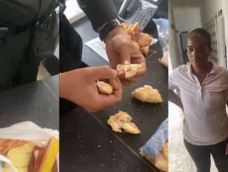 La policía sorprendió a 2 mujeres presuntamente intentando entrar droga.