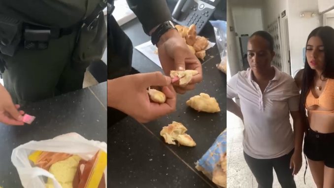 La policía sorprendió a 2 mujeres presuntamente intentando entrar droga.