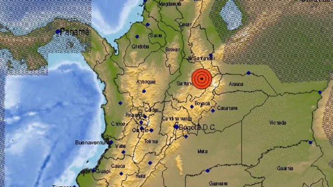 Fuerte temblor de 5.2 con epicentro en Los Santos, Santander.