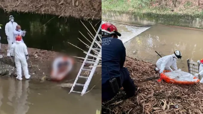El cuerpo flotando en la quebrada La Ayurá de Envigado fue reportado por los vecinos.