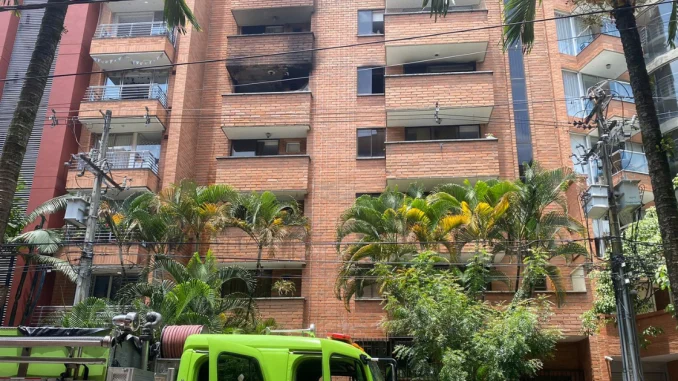 Gran incendio en Laureles