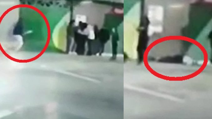 El joven fue agredido por la espalda.