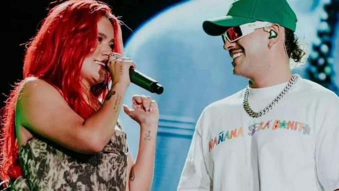 Karol G y Feid cantando juntos