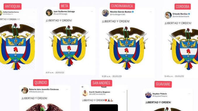 Mensaje de los gobernadores colombianos "libertad y orden"