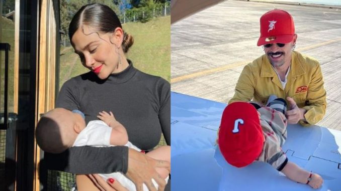 Mike Bahía, Greeicy Rendón y su hijo Kai