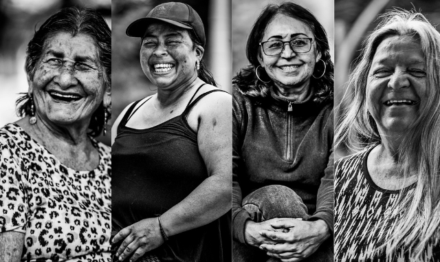Mujeres voceadoras de QHUBO