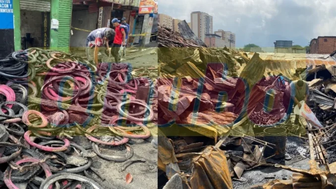 Incendio consumió un taller de motos y otros locales en el centro