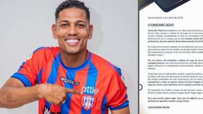 Alexander Mejía le respondió a jugador de Águilas