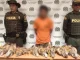 El hombre pretendía lucrarse de las iguanas en plena Semana Santa y las tenía amarradas dentro de un costal