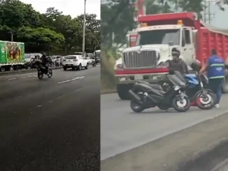 La Autopista Norte estuvo cerrada por algo más de una hora mientras las autoridades controlaban la situación.