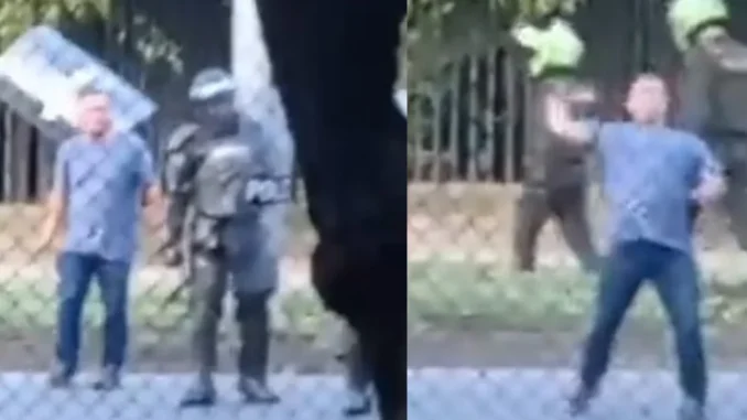 Denuncian que civiles lanzaron piedras al lado de la Policía durante protestas en Medellín