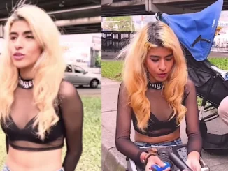 La imitadora de Shakira trabaja cantando en un semáforo de Medellín