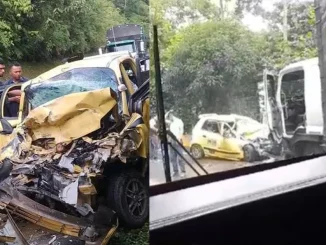 En el accidente en San Luis se vieron involucrados un taxi, que provenía de Arauca, y un camión de carga.
