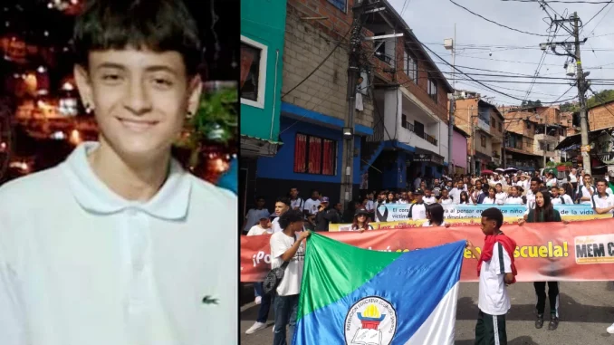 Con la marcha, la comunidad de El Salado pidió que se capture al responsable de la muerte de Alexis Gómez.
