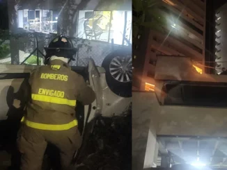 Un carro cayó de un parqueadero; ocurrió en Envigado